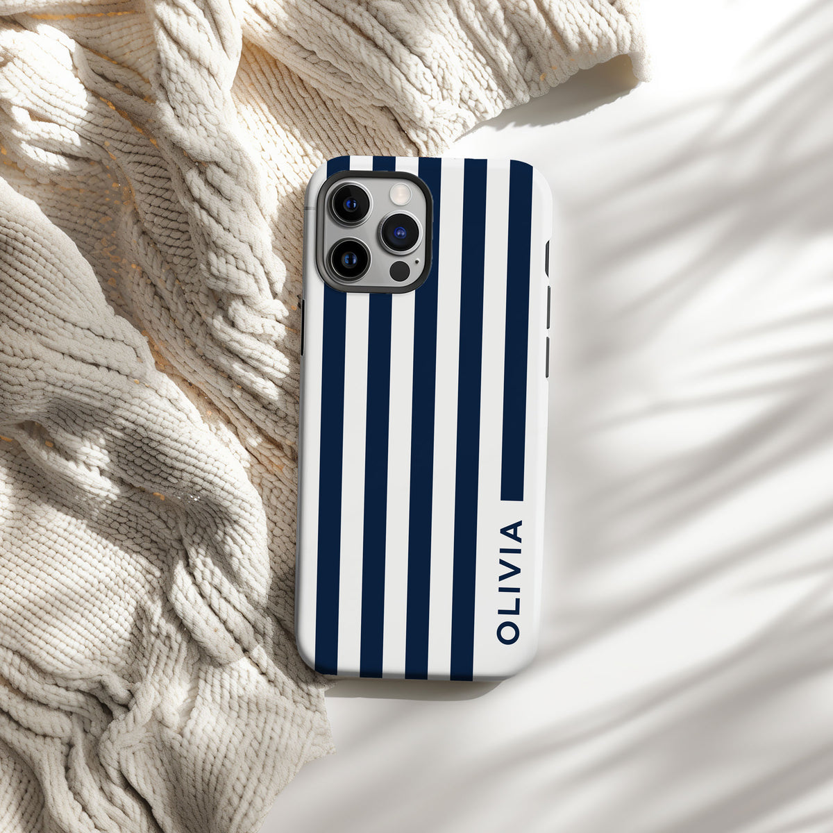 Auburn Heritage Blue Classic Stripes Phone Case