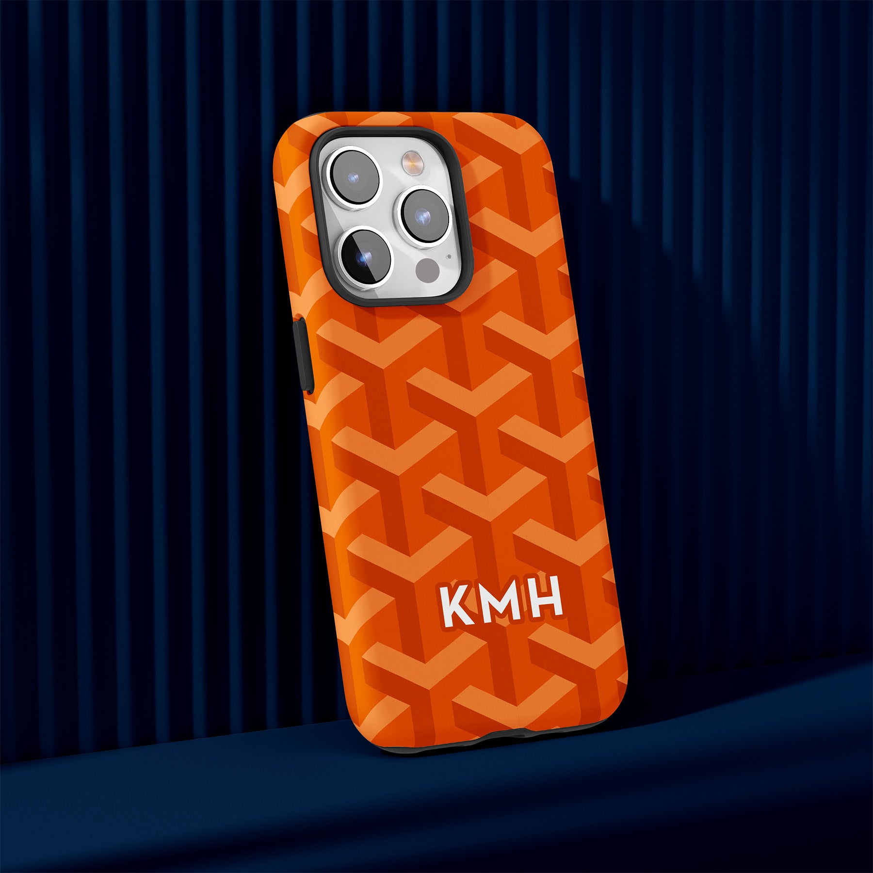 Personalizable navy phone case for Auburn fans – a modern, stylish design to rep your Tiger pride with a touch of class!