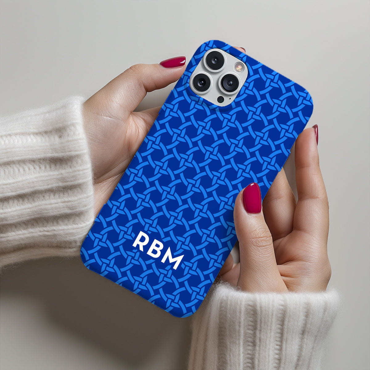 Personalizable blue and white interlocking rings phone case for Kentucky fans – a stylish and sophisticated way to show off your Wildcat pride with a personal touch!