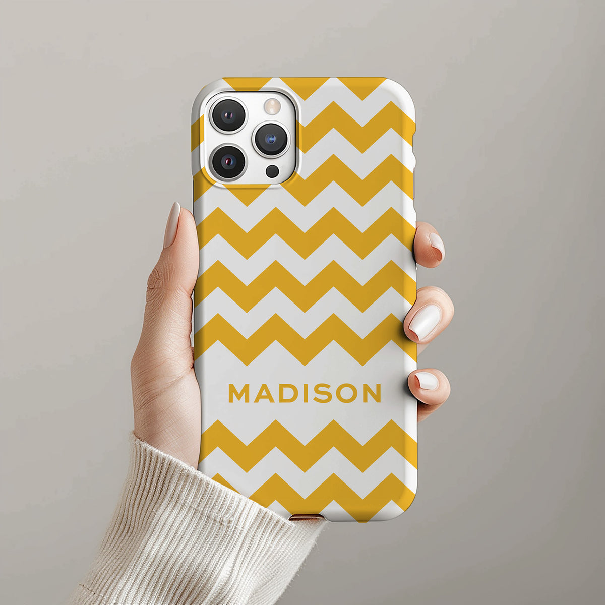 Black &amp; Gold Line Zigzag Phone Case